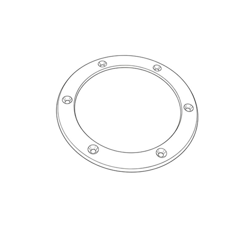 Connecting Part aluminum flange connector, material 3.4365, tolerance ±0.01mm, Ø76H7 precision hole, Ø99.7mm outer diameter, 2.3mm thickness, for mechanical linkage and connection in assemblies