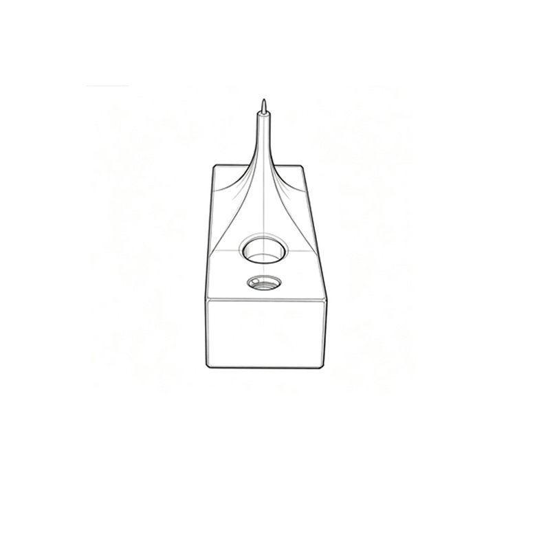 Fixed Connector precision machined fixed connector, material 1.2601 steel, HRC58 hardness, ±0.01mm tolerance, Ø4H7 precision hole, special‑shaped processing for laboratory equipment